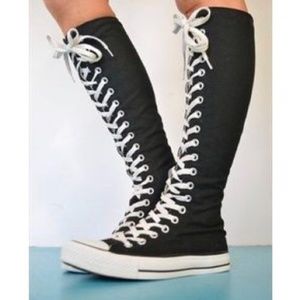 knee high converse laces